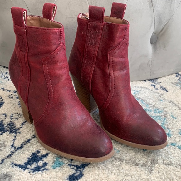 JustFab Shoes - Moving Sale!!! - Red JustFab Booties - 7.5